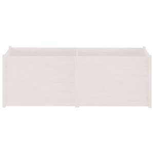 Jardinera de Madera de Pino Blanco Sólido de 78.7 in x 19.7 in x 27.6 in, Macetas y Jardineras - Product Image 4