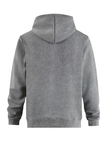 Sudadera con Capucha Oversize de Algodón Premium con Lavado Ácido Desgastado, Estilo Vintage Urbano para Hombre, con Logotipo Personalizado, Casual - Product Image 3
