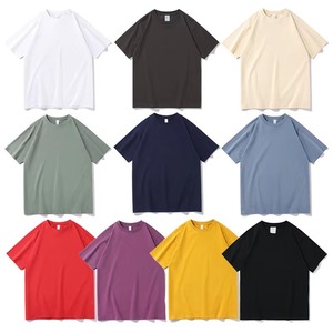 เสื้อยืดคอกลมแขนสั้นผู้ชาย ผ้าฝ้าย 100% สีพื้น ทรงปกติ สไตล์ลำลอง ผ้าถักย้อมสีเรียบ ดีไซน์เรียบง่าย - Product Image 3