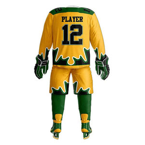 Uniformes de Hockey sobre Hielo 100% Poliéster, Diseño Personalizado, Servicio OEM, Impresión por Sublimación con Nombre del Equipo, Calidad Profesional - Product Image 3