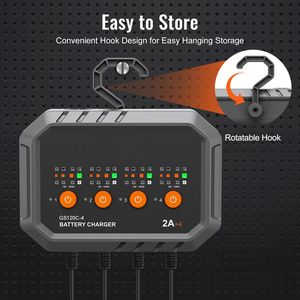 Caricabatterie Intelligente Completamente Automatico da 8 Ampere per Batterie LiFePO4 e Piombo-Acido (AGM/Gel/SLA) - Mantenitore di Carica per Auto - Product Image 4