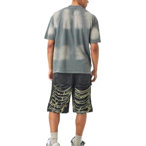 Camiseta de Manga Corta para Hombre, Tie-Dye, Cuello Redondo, Corte Regular, Informal, Tejido de Punto, 100% Algodón Jersey, Transpirable, 220g - Product Image 2