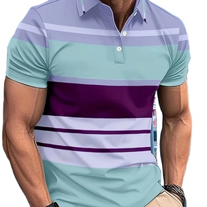 Chemise d'été 2025 pour homme, en jersey uni, à séchage rapide, à manches courtes, décontractée et habillée, avec boutons - Product Image 1