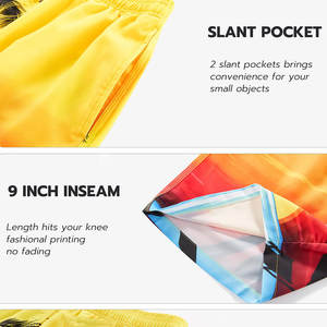 Shorts de bain pour hommes, décontractés, avec logo personnalisé, réactifs à l'eau, séchage rapide, 100% coton, avec effet de changement de couleur - Product Image 3