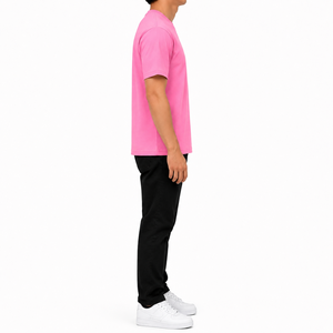 Camiseta Casual de Manga Corta y Cuello Redondo para Hombre, Corte Regular, Color Sólido, Tejido de Punto Jersey, 100% Algodón, Alta Calidad, OEM - Product Image 3