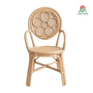 Silla Infantil de Ratán Nhat Minh, Respaldo Redondo, Estilo Tropical, Uso en Interiores, Duradera - Product Image 1
