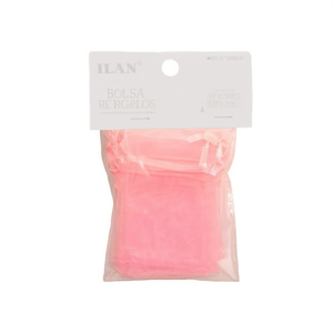 Sacchetti Regalo in Organza Ilan 13x18 Cm Confezione da 5 Colore Rosa Per Regali - Product Image 1