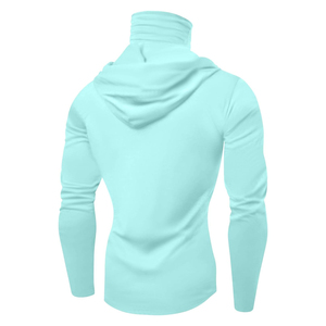 Camisa de Pesca con Capucha para Hombre, Protección Solar UPF 50, Color Verde Menta, Manga Larga, con Máscara Facial, Anti-UV, Secado Rápido, ODM OEM - Product Image 6