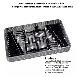 ชุดเครื่องมือผ่าตัดกระดูกสันหลังแบบแมนนวล ยี่ห้อ Jamso Industries รุ่น McCulloch Lumbar Retractor Set หมายเลขรุ่น JI-4575 ได้รับการรับรองมาตรฐาน CE - Product Image 2