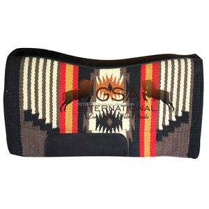 Tapis de selle contour en laine 34x36 tissé à la main 100% doublure en laine polaire de Nouvelle-Zélande Western Equestrian pour la compétition et l'entraînement - Product Image 5