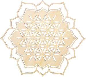 Décoration murale en bois « Œil de Ra » – Art sacré découpé au laser – Décoration spirituelle pour chambre – Grille de cristal de géométrie sacrée - Product Image 3