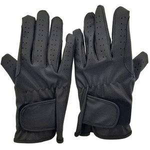 Gants d'équitation en cuir à doigts entiers antidérapants avec fermeture auto-agrippante unisexe pour l'équitation en plein air - Product Image 4