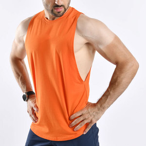 Curved Hem Loose Design Pattern Gym Running <b>Stringer</b> Customized Longline Breathable Vintage Fashion Streetwear Bodybuilding - Product Image 5