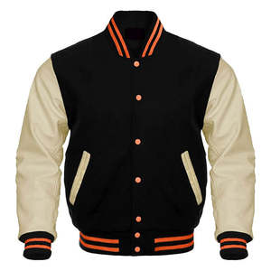 Veste de baseball varsity pour homme de haute qualité OEM ODM, logo personnalisé, tissu 100% coton et laine, col côtelé, vestes varsity d'hiver surdimensionnées - Product Image 3