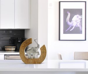 Aluminium Treble Clef Sculpture with Heart Design Handmade Eco-Friendly Artistic Modern Decor Living Room Tabletop Display - Product Image 2