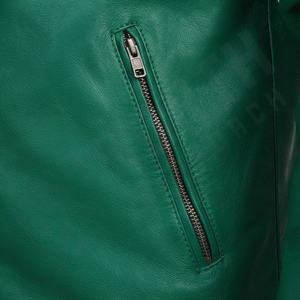 Veste de moto en cuir PU pour homme, couleur personnalisée, fermeture éclair, haute qualité, équipement de protection élégant. - Product Image 5