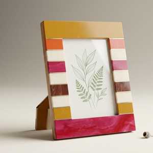 Marco de Fotos de Resina con Incrustaciones de Hueso, Diseño Artístico, Hecho a Mano, Personalizado, para Decoración de Interiores Elegantes - Product Image 4