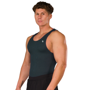 Débardeur côtelé sans manches pour homme, coupe musclée, extensible, pour la gym et l'entraînement, couche de base, vert signature, vêtements de sport - Product Image 6