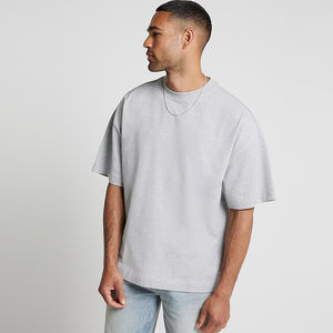 T-shirt Homme Lourd de Luxe en Coton Épais, Coupe Boxy Oversize, Col Rond, Style Streetwear – Prix de Gros - Product Image 1