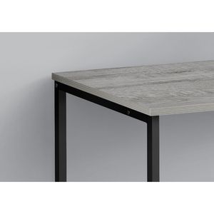 Scrivania per Computer Contemporanea da 40 Pollici in Laminato Grigio e Metallo Nero per Ufficio Domestico, Configurazione Sinistra e Destra con Cassetti Portaoggetti - Product Image 3