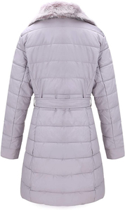 Trendy Women Long Coat Fashionable Winter Overcoat Warm Breathable Leather Trench Outerwear Casual Wear Knitted Plain Dyed - Product Image 2