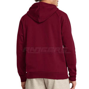 Maroon Pullover <b>Hoodie</b> Raglan Sleeve Slim Fit Design Kangaroo Pocket Unisex Style Men Women Casual Sweatshirt - Product Image 2