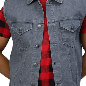 Chaleco Vaquero para Hombre, Ropa de Invierno, Sin Mangas, Casual, Transpirable, 100% Algodón, Alta Calidad - Product Image 3