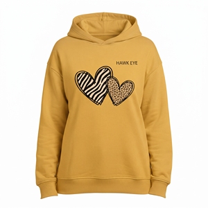 High Quality Women's Custom <b>Heart</b> Print Hoodie Sublimation Pullover <b>Sweatshirt</b> Regular Fit Casual Winter Wear - Product Image 4
