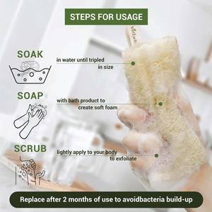 Esponja de baño de esponja vegetal para ducha, esponja exfoliante natural respetuosa con el medio ambiente, muestra gratuita - Product Image 3