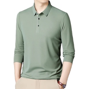 Camiseta Polo Informal de Negocios para Hombre, Jersey de Manga Larga, Transpirable, Cómodo, Versátil, de Color Sólido, Nueva Moda - Product Image 2