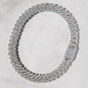 Cadena Cubana de Plata de Ley 925 de 10 mm con Piedras de Moissanita VVS, Collar de Moda Hip Hop para Raperos - Product Image 4