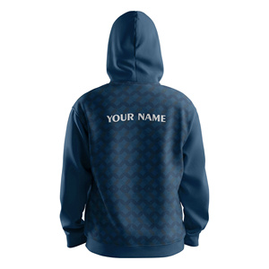 Sweat-shirt à capuche personnalisé avec sublimation géométrique, logo personnalisé, poche avant, coupe classique, décontracté - Product Image 2