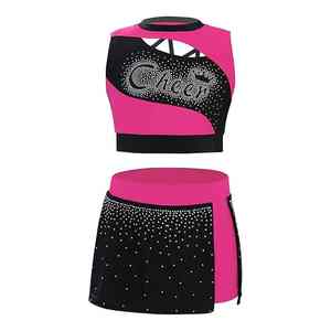 Tenue d'équipe personnalisable avec impression par sublimation, ornée de strass élégants et scintillants, uniforme de cheerleading - Product Image 3
