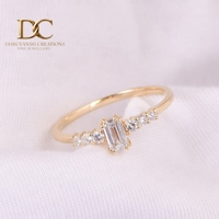 Anillo de Boda de Oro Sólido de 14 Quilates con Diamante Cultivado en Laboratorio para Mujer, Corte Brillante, Certificado IGI, Diseño de Lujo