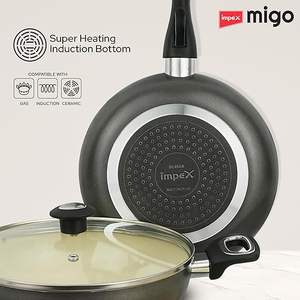 Juego de Utensilios de Cocina de Cerámica de 6 Piezas con Base de Inducción, Sartén Antiadherente con Tapa, Sartén para Freír, Sartén Tawa, 2 Espátulas, Libre de PTFE, PFOA y Metales Pesados - Product Image 6