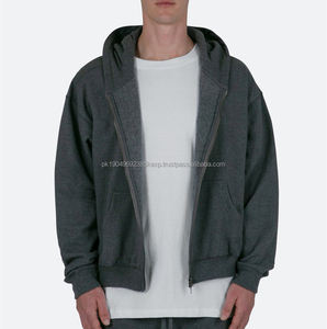 Custom Logo Desgin Men's Zip Up Hoodie 100% Cotton High Quality French Terry Blank <b>Zipper</b> Hoodie for Men - Product Image 1