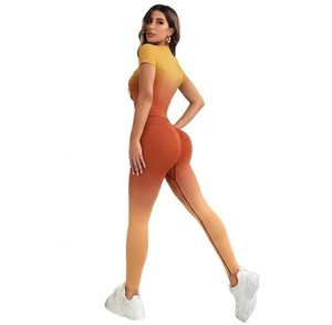 High Quality Women's Yoga <b>Set</b> Seamless Workout with <b>Tie</b> <b>Dye</b> Print Long Sleeves Color Push Leggings Gym Fitness Yoga <b>Set</b> trending - Product Image 2
