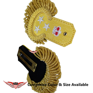 Epaulettes Vintage Marca KEW, Pliegues Decorativos Premium con Flecos y Borlas, Material de Viscosa, Bordado Personalizado, Ecológico - Product Image 5