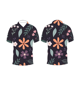 เสื้อโปโลพิมพ์ลายดอกไม้สีเข้มสำหรับผู้ชาย แขนสั้น สวมใส่สบาย ระบายอากาศได้ดี เหมาะสำหรับฤดูร้อน แฟชั่นเสื้อกอล์ฟ - Product Image 6