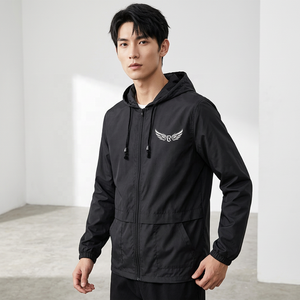 Wholesale High Quality Custom <b>Men's</b> Softshell Waterproof Windbreaker <b>Jacket</b> <b>Smart</b> Casual Outdoor Nylon <b>Jacket</b> Front Logo Zipper - Product Image 2