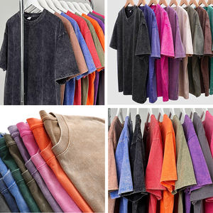 Nueva Camiseta Oversize con Lavado Ácido, Diseño Gráfico Personalizado, Logotipo, Tallas Grandes, Camiseta Lisa de Algodón Pesado para Hombre, Uso Casual - Product Image 3