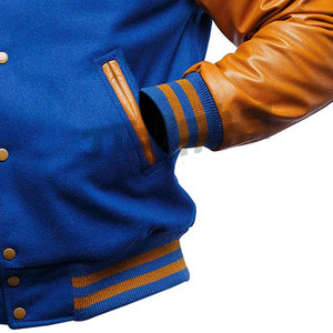 <b>Top</b> Quality <b>Leather</b> Sleeves Letterman Jacket For Men Custom Design Street Wear Men <b>Leather</b> Sleeves Letterman Jacket - Product Image 5