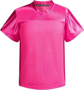 Camiseta Deportiva de Malla con Cuello en V Rosa, Ligera, de Poliéster, para Hombre y Mujer - Product Image 6