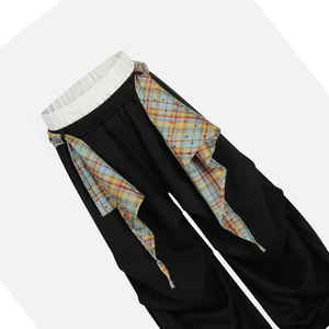 Pantalon de survêtement oversize double couche coupe ample style streetwear – Personnalisation OEM - Product Image 6