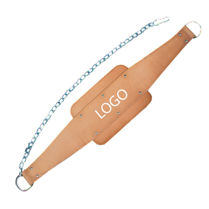 Ceinture de musculation unisexe en cuir de qualité supérieure avec chaîne pour tractions et dips, douce, respirante, réglable et personnalisable pour l'entraînement en salle de sport - Product Image 4