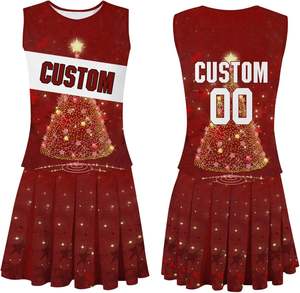Uniformes de cheerleading pour jeunes, sur mesure, sublimés, avec strass, costume de cheerleader pour fille - Product Image 1