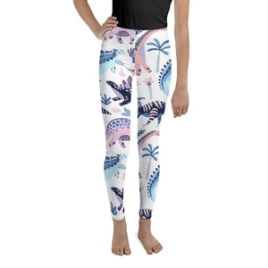Leggings imprimés flamants roses taille haute pour femmes, longueur intégrale, taille élastique, tricotés en Spandex et Polyester, extensibles dans les quatre sens - Product Image 4