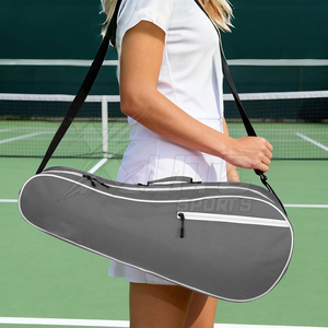 Sac de raquette de tennis personnalisé, imperméable, capacité 30-40L, tissu polyester lisse, confortable, respirant, fermeture éclair, 7 - Product Image 5