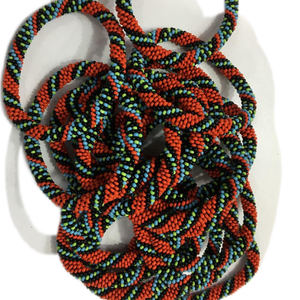 Pulseras de cuentas de vidrio multicolor con diseño de serpiente - Product Image 4