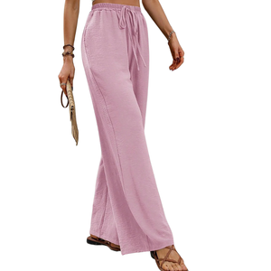 Pantalones Casuales de Pierna Ancha para Mujer, Elegantes, Transpirables, de Tela Suave, de Cintura Alta, para el Trabajo, Viajes, Compras y Uso Diario - Product Image 6
